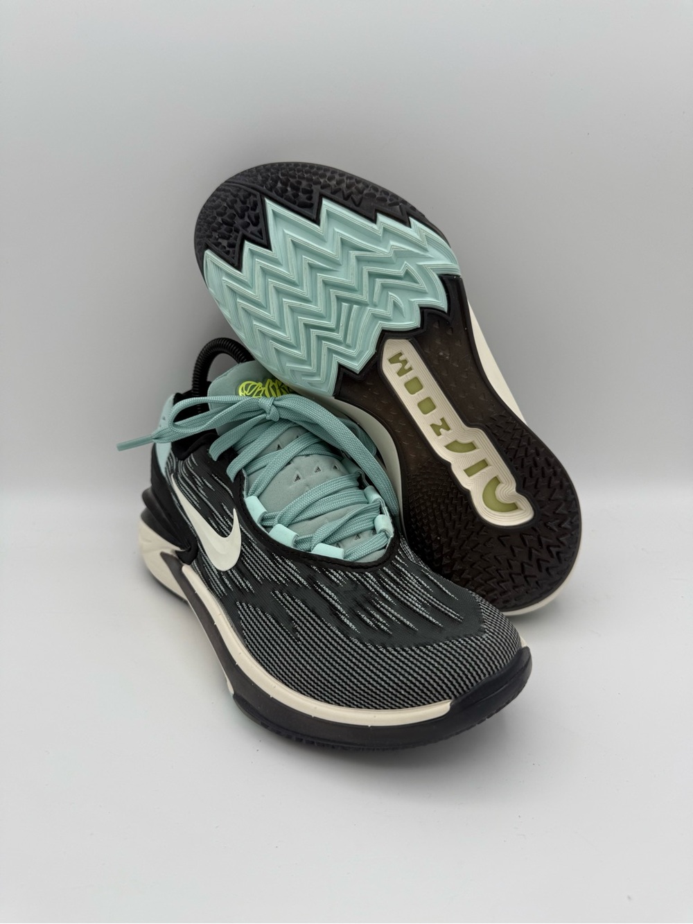Women's Nike Air Zoom GT Cut 2 Swoosh Fly Gray Mint Basketball Shoes Size 8